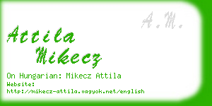 attila mikecz business card